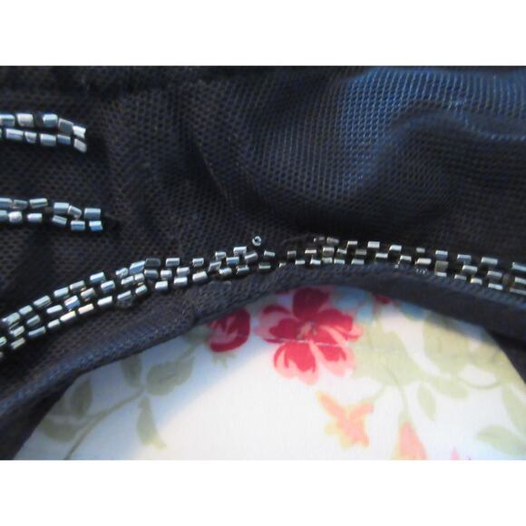 White House Black Market MP Sleeveless Top Black Silver Sequins Mesh Lined New - Picture 8 of 10